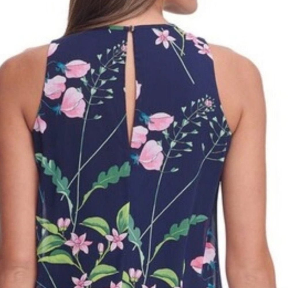 Tommy Hilfiger Navy Floral Mini Dress – Size 6 - Picture 2 of 9
